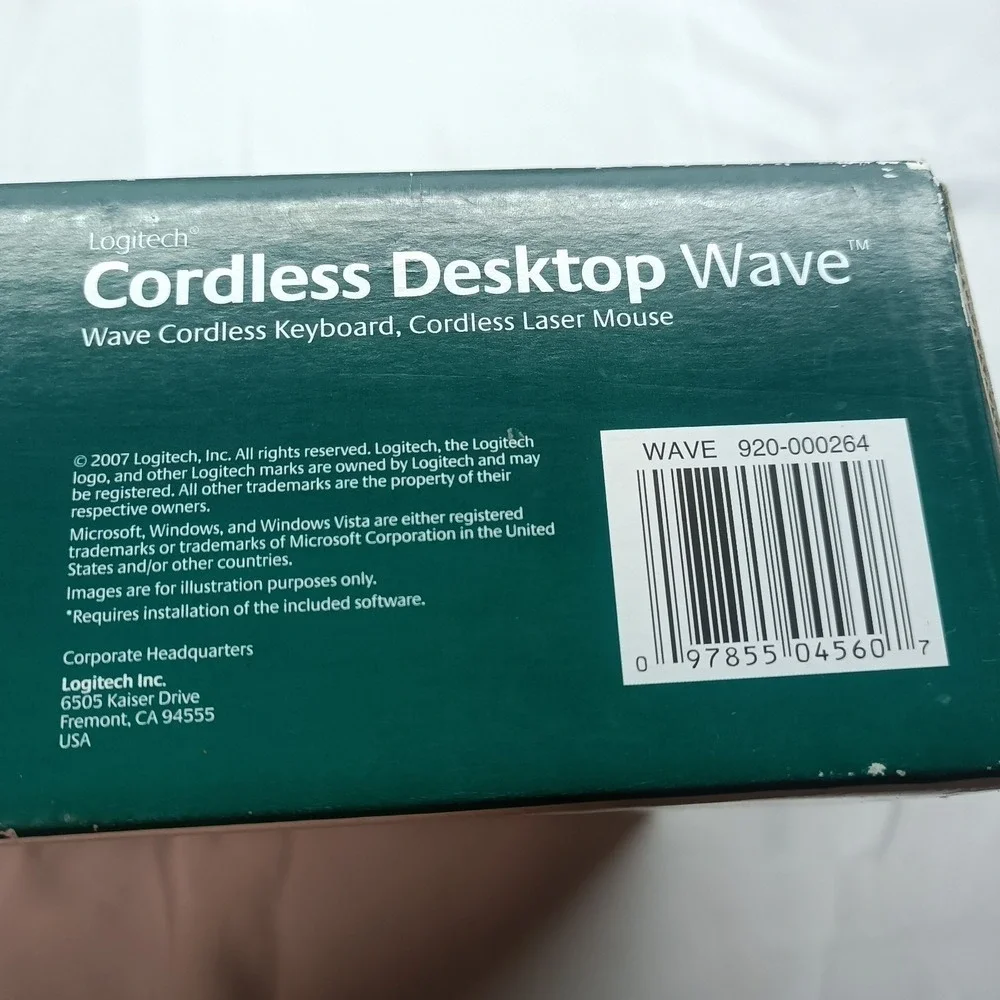 Logitech Cordless Desktop Wave Keyboard & Laser Mouse READ Missing 2 Pieces